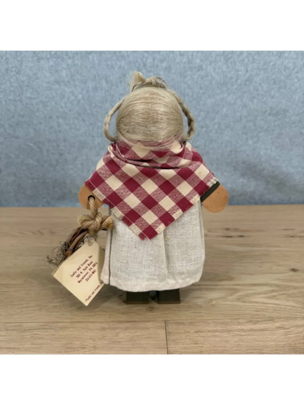 Lizzie High Wooden American Folk Art Doll 10